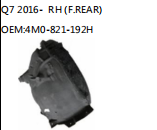 Q7 2016- RH (F.REAR) OEM:4M0-821-192H
