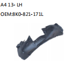 A4 13- LH OEM:8K0-821-171L