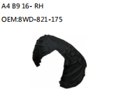 A4 B9 16- RH OEM:8WD-821-175