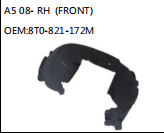A5 08- RH (FRONT)  OEM:8T0-821-172M