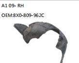 A1 09- RH OEM:8X0-809-962C