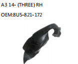 A3 14- (THREE) RH OEM:8U5-821-172