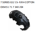 7 SERIES G12 15- R.RH COTTON OEM:51 71 7 340 204