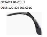 OCTAVIA 01-03 LH OEM: 1U0 809 961 C01C