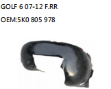 GOLF 6 07-12 F.RR OEM:5K0 805 978