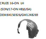 CRUZE 16-ON LH (SDN/17-ON HB)(USA) OEM:84156926/GM1248269