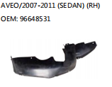 AVEO/2007-2011 (SEDAN) (RH) OEM: 96648531