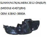 SUNNY/N17K/ALMERA 2012-ON(EUP) (MIDDLE-EAST)(RH) OEM: 63842-3BB0A