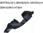 SENTRA/10-12(BASE/S/SL MODEL)LH OEM:63843-AT50A