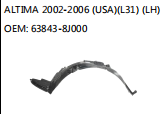 ALTIMA 2002-2006 (USA)(L31) (LH) OEM: 63843-8J000