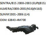 SENTRA/B15 2000-2003 (EUP)(B15)ALMERA/2000-2001(N16)(N16E)SUNNY2001-2006 (LH) OEM: 63843-4M700