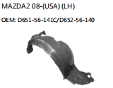 MAZDA2 08-(USA) (LH) OEM: D651-56-141C/D652-56-140