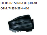 FIT 03-07 SENDA (LH) REAR OEM: 74551-SEN-H10