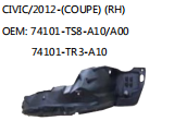 CIVIC/2012-(COUPE) (RH) OEM: 74101-TS8-A10/A00 74101-TR3-A10