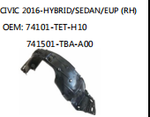 CIVIC 2016-HYBRID/SEDAN/EUP (RH) OEM: 74101-TET-H10 741501-TBA-A00