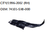 CITY/1996-2002 (RH) OEM: 74101-SX8-000