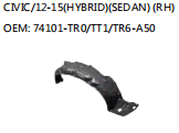 CIVIC/12-15(HYBRID)(SEDAN) (RH) OEM: 74101-TR0/TT1/TR6-A50