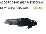 ACCORD 03-07 (USA MEXICO)(LH) OEM: 74151-SDA-A00 (SEDAN)
