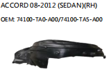 ACCORD 08-2012 (SEDAN)(RH) OEM: 74100-TA0-A00/74100-TA5-A00