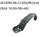 ACCORD 08-12 (COUPE) (LH) OEM: 74150-TE0-A01