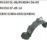RX330 01-06/RX400H 06-09 RX350 07-09 LH OEM:53806-0E010/48041