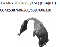 CAMRY 2018- (SE/XSE) (USA)(LH) OEM:5387606260/5387606320