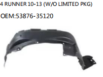 4 RUNNER 10-13 (W/O LIMITED PKG) OEM:53876-35120
