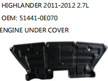 HIGHLANDER 2011-2012 2.7L OEM: 51441-0E070 ENGINE UNDER COVER