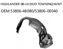 HIGHLANDER 08-10 (W/O TOWNING)W/KIT OEM:53806-48080/53806-0E040