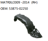 MATRIX/2009 -2014 (RH) OEM: 53875-02250