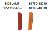 SIDE LAMP 312-1412-AS-R OEM:81750-48010 81160-48010