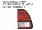 98-03后灯TALL LAMP OEM: R 81550-60580  81581-60040 59*46*54cm/20pcs(平）