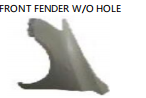 FRONT FENDER W/O HOLE