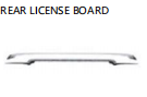 REAR LICENSE BOARD