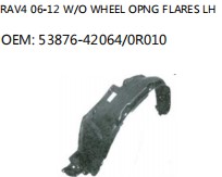RAV4 06-12 W/O WHEEL OPNG FLARES LH OEM: 53876-42064/0R010