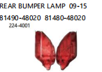 REAR BUMPER LAMP 09-15 OEM:81490-48020 81480-48020