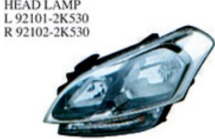 HEAD LAMP OEM:92101-2K530 92102-2K530