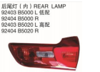 TALL LAMP 后尾灯（内）OEM: 高配: 92403-B5020 92404-B5020 低配:92403-B5000 92404-B5000