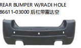 REAR BUMPER W/RADI HOLE 后杠带雷达空 OEM:86611-03000