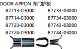 DOOR APPON 车门护板 OEM:87713-03000 87714-03000 87723-03000 87724-03000 87733-03000 87734-03000 87743-03000 87744-03000