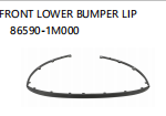 FRONT LOWER BUMPER LIP OEM:86590-1M000