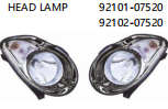 HEAD LAMP 前大灯 OEM:92101-07520 92102-07520