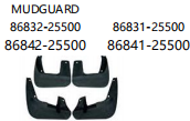 MUDGUARD 86832-25500 86831-25500