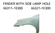 FENDER WITH SIDE LAMP HOLE 66311-1E300 66321-1E300