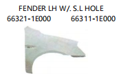 FENDER LH W/. S.L HOLE 66321-1E000 66311-1E000