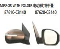 FOR HYUNDAI I20 2016 MIRROR WITH FOLDER电动带灯带折叠87610-C814087620-C8140