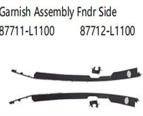 FOR HYUNDAI SONATA 2020 Garnish Assembty Fndr Side87711-L110087712-L1100