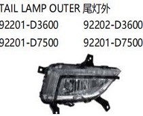 FOR HYUNDAI TUCSON 2018 TAIL LAMP OUTER尾灯外92201-D360092201-D7500 92202-D3600 92201-D7500