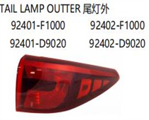 FOR KA KX5 2017/SPORTAGE 2016 TAIL LAMP OUTTER尾灯外92401-F100092402-F100092401-D902092402-D9020