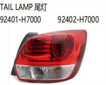 FOR KIA PEGAS/SOLUTO 2018 TAIL LAMP尾灯92401-H7000 92402-H7000